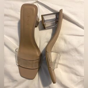 JustFab Clear Heels